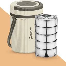trueware ELECTRIC 5 PU Insulated Inner Steel Electric 5 Containers Lunch Box-picture-1