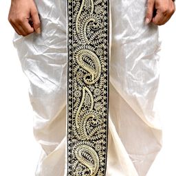 GOURI COLLECTIONS Ready To Wear Pant System MARWADI EMBROIDERED Embellished Men Dhoti-image-25