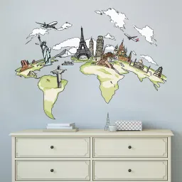 155 cm Wonders of the World Self Adhesive Sticker-14