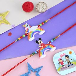 Kids RAKHI513-FMG101 Assorted Rakhi, Greeting Card Set-image-64