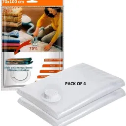 4pc (70x100) cm Vacuum Storage Bags for Cloth Travelling Space Saver Airtight Travel Storage Vacuum Bags, Hanging Storage Vacuum Bags-image-9