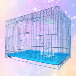 24 Inch Bule Cage for Birds/Rabbit with Food, Water Cups, Perches Bird House-image-65