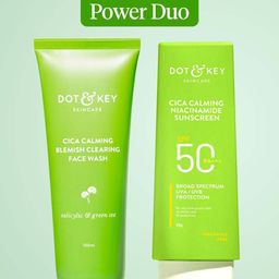 DOT & KEY CICA Everyday Duo - Cica Acne Free Face Wash 100ml & Sunscreen SPF 50 PA+++ 50g-48