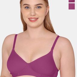 KOMLI Pack Of 3 Full Coverage T-shirt Pure Cotton Bra - All Day Comfort-picture-15