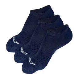 Heelium Men Pack of 3 Odour-Free Padded Base Anti-bacterial Bamboo Ankle Length Socks-48