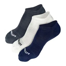 Heelium Men Pack of 3 Odour-Free Padded Base Anti-bacterial Bamboo Ankle Length Socks-image-10