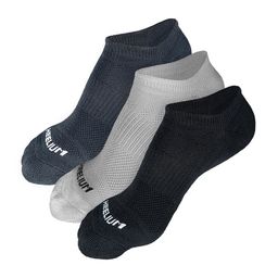Heelium Men Pack of 3 Odour-Free Padded Base Anti-bacterial Bamboo Ankle Length Socks-43