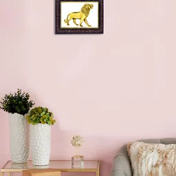 Hawai Black Gold-Toned Roaring Lion Rectangular Wooden Wall Photo Frame-image-59