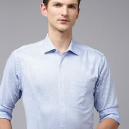 Park Avenue Slim Fit Micro Checks Opaque Pure Cotton Formal Shirt-image-64