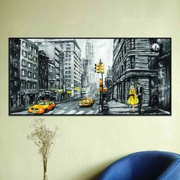 Art Street Black & White Abstract New York City Printed Wall Art-image-38