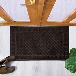 Aura Coffee Brown & Black Self-Design Coir Anti-Skid Dirt Collecting Doormat-image-11