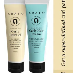 ARATA Set Of 2 Curl Care Pro Styling Curl Enhancing Hair Gel & Cream - 50ml Each-23