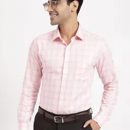Arrow Tartan Check Twill Slim Fit Formal Shirt-image-49