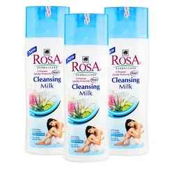 ROSA Set Of 3 Cleansing Milk With Rose & Cucumber Dirt & Impurity Removal- 100 ml Each image 1