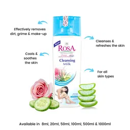 ROSA Set Of 2 Cleansing Milk With Rose & Cucumber Dirt & Impurity Removal-100ml Each image 4
