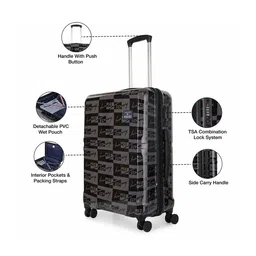 Tommy Hilfiger Hard 4 Wheels 360-Degree Rotation Large Trolley Bag- 48 L image 5