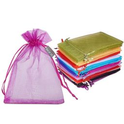 TIED RIBBONS Purple & Yellow 20 Pieces Organza Pouches Return Gift Bags Potlis-image-45