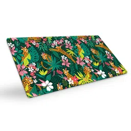 Gathari Green & Pink Floral Printed Spill Resistant Desk Table Mat-image-67