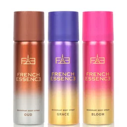 FRENCH ESSENCE Set of 3 Deodorant Body Spray 50 ml Each - Bloom + Oud + Grace-20