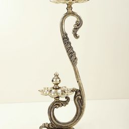 Exotic India Double Layer Peacock Wicks Lamp Pooja Essential-image-14