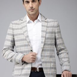 Park Avenue Checked Single-Breasted Super Slim Fit Formal Blazer-43