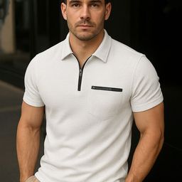 R.Code by The Roadster Lifestyle Co. Men Self Design Polo Collar Cotton T-shirt-image-89