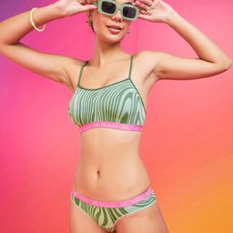 ENAMOR XO Marble Animal Printed Non-Wired Non Padded Camisole Bra With All Day Comfort-50