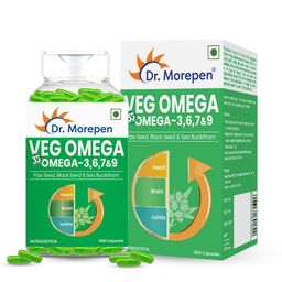 Dr. Morepen Veg Omega 3 6 7 & 9 Capsules 500mg - 60 Veg Capsules-image-90