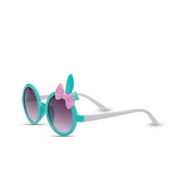 SYGA Kids Grey Round Sunglasses With UV Protected Lens Goggles-EarTie-Green-15
