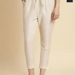 Rangita Women Pack Of 2 Relaxed Straight Leg Slim Fit Pleated Trousers-image-89