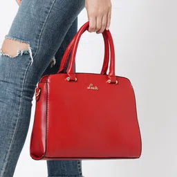 Lavie Ushawu Red Saffiano Textured Structured Medium Handheld-23