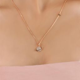 Nistra Rose Gold-Plated Sterling Silver Cubic Zirconia Necklace-image-45