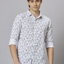 Being Human Abstract Printed Shirt Collar Slim Fit Pure Cotton Casual Shirt-image-58