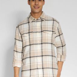 AMERICAN EAGLE OUTFITTERS Tartan Checks Opaque Cotton Casual Shirt-picture-6