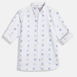 U.S. Polo Assn. Kids Boys Brand Logo Printed Pure Cotton Casual Shirt-picture-49