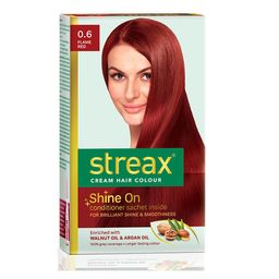 Streax 100% Grey Coverage & No Ammonia Cream Hair Colour 120ml - Flame Red 0.6-45