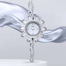 Titan Women Dial & Stainless Steel Bracelet Style Straps Analogue Watch 9893VM02-64