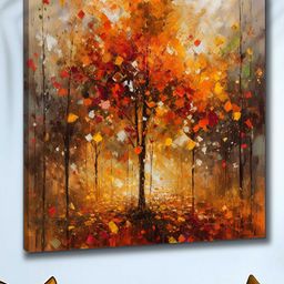 Myntra Elegant Homes Orange & Black 1 Piece Canvas Other Wall Art-image-94
