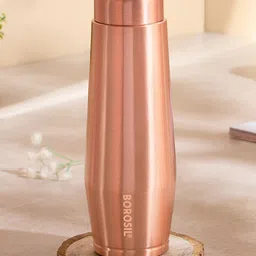 BOROSIL Bronze-Toned BPA Free Pure Copper Water Bottle 600ml-8