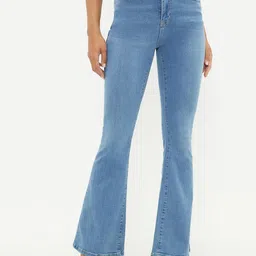 DOROTHY PERKINS Women Flared High-Rise Light Fade Stretchable Jeans-image-95