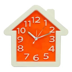 Sigaram Orange & Cream Textured Abstract Contemporary Wall Clock-picture-37