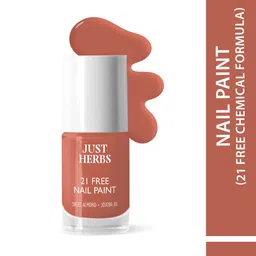 Just Herbs 21 Free Quick Drying Long Lasting Glossy Nail Polish 6ml - Coffee Creme NP-13-17