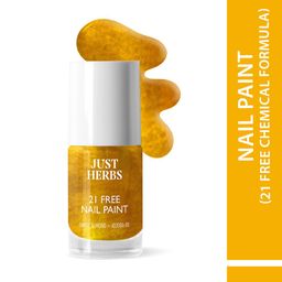 Just Herbs 21 Free Quick Drying Long Lasting Glossy Nail Polish 6ml - Gold Dust NP-20-16