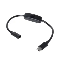 Type-C Male to Female Cable with Switch for Raspberry Pi 4-0