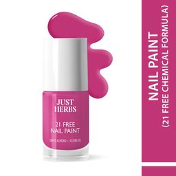 Just Herbs 21 Free Quick Drying Long Lasting Nail Polish 6ml - Blackcurrent Bliss NP-08-37