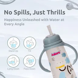 Adore Baby Straw Sipper With Gravity Ball & Twin Handle 250ml image 4