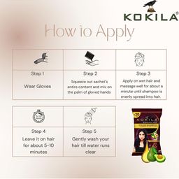 KOKILA Set Of 15 Hair Colour Shampoo Sachet With Avocado Oil - 15 ml Each - Burgundy image 5