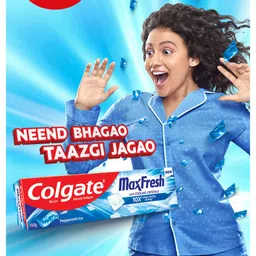 Colgate MaxFresh Peppermint Ice Toothpaste With Menthol Cooling Crystals - 150g image 4