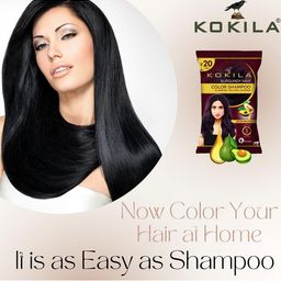 KOKILA Set Of 15 Hair Colour Shampoo Sachet With Avocado Oil - 15 ml Each - Burgundy image 2
