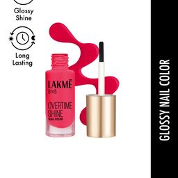 Lakme 9 to 5 Primer + Gloss Nail Colour - Red Carnival - 6ml image 3